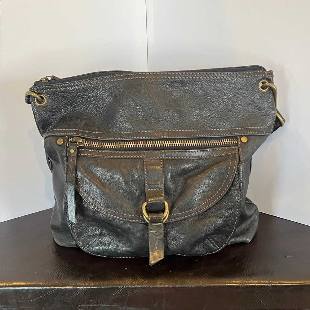 Fossil Black Pebble Leather Shoulder/Crossbody Bag